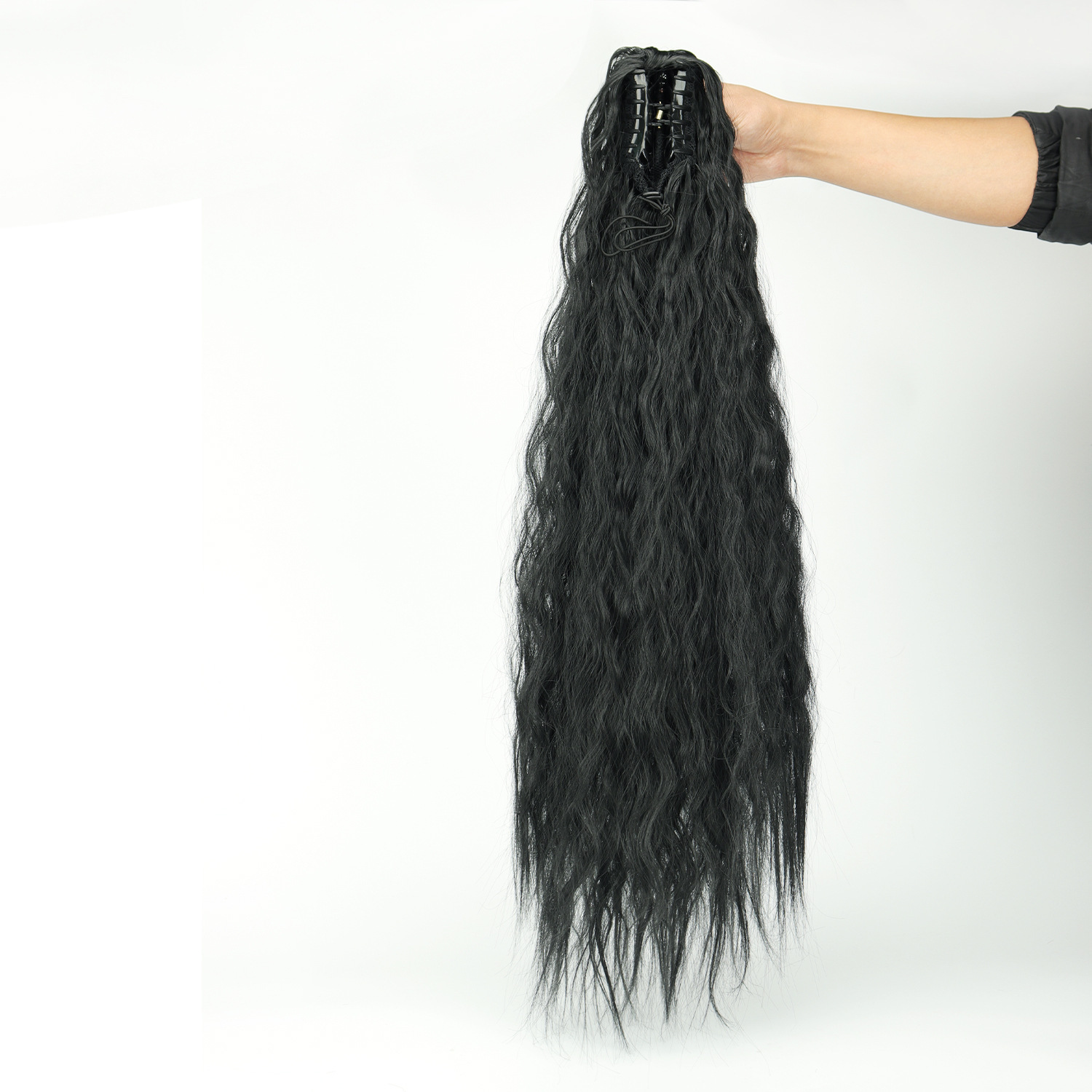 Xuchang wig clip de agua de cola de caballo ondulado cabello rizado largo cabello rizado largo cabello rizado cabello rizado largo cabello rizado Amazon wig transfronterizo