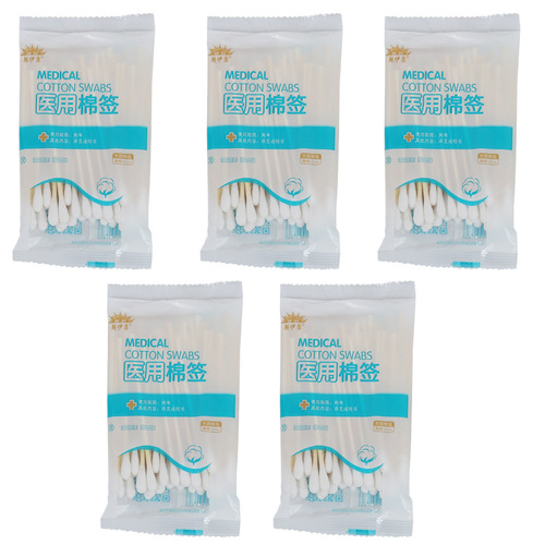 50-packs Medical Cotton Swabs for Wound Cleansing and Disinfection, Medical Cotton Swabs, Sterile, Disposable, Single-Ended Cotton Swab