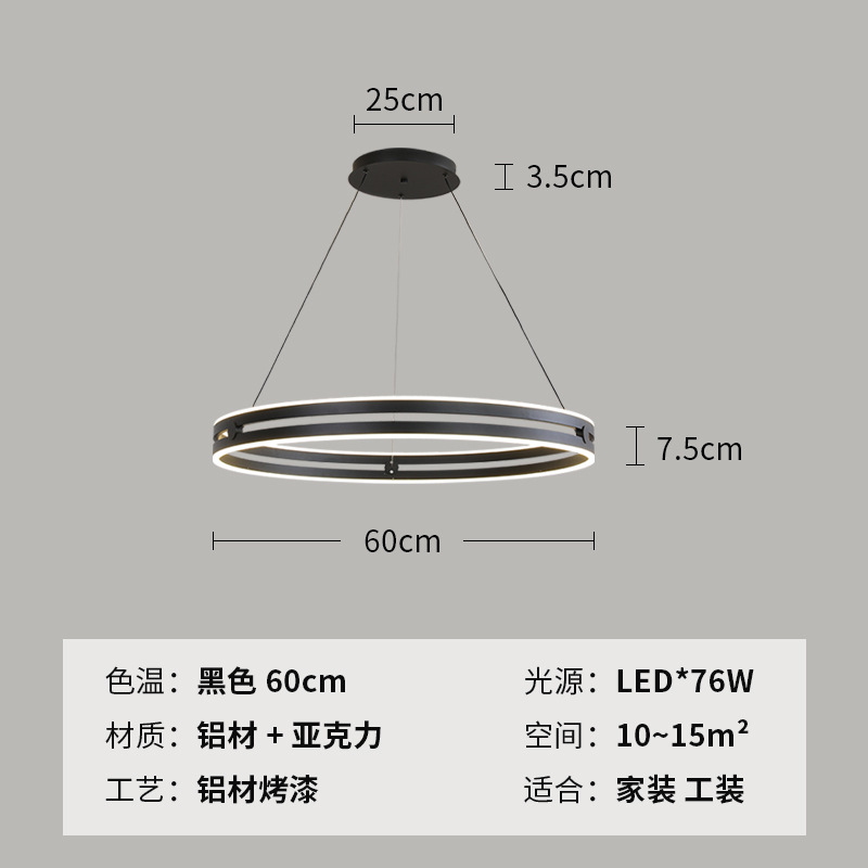 Modelo de comedor lámpara de lujo simple lámpara del dormitorio de lámpara muy redonda modelo de sala de estar diseñador de Italia del norte
