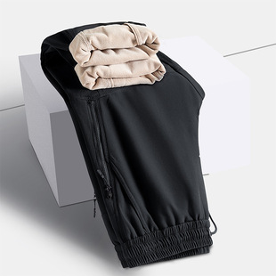 New fleece-lined Thickened Three-proof Men's and Women's Charge Pants Wear-resistant Warm-keeping Elastic Outdoor Soft Shell Climbing Function Ski Pants