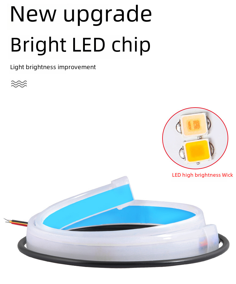 Car daily light with light guide strip LED tearful eye light streamer horse racing decorative soft strip light with cross-border explosions spot