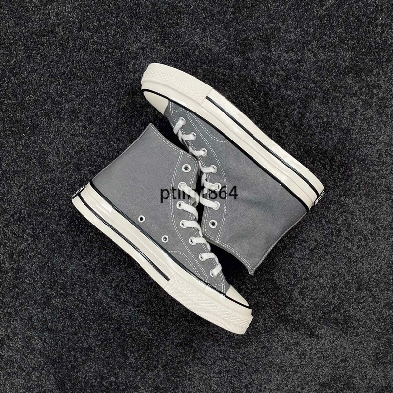 Auténticos zapatos de hombre Meiqi Converse aj 1970s zapatos de mujer zapatos de lona zapatos altos cremosos azules vulcanizados originales puros image 14