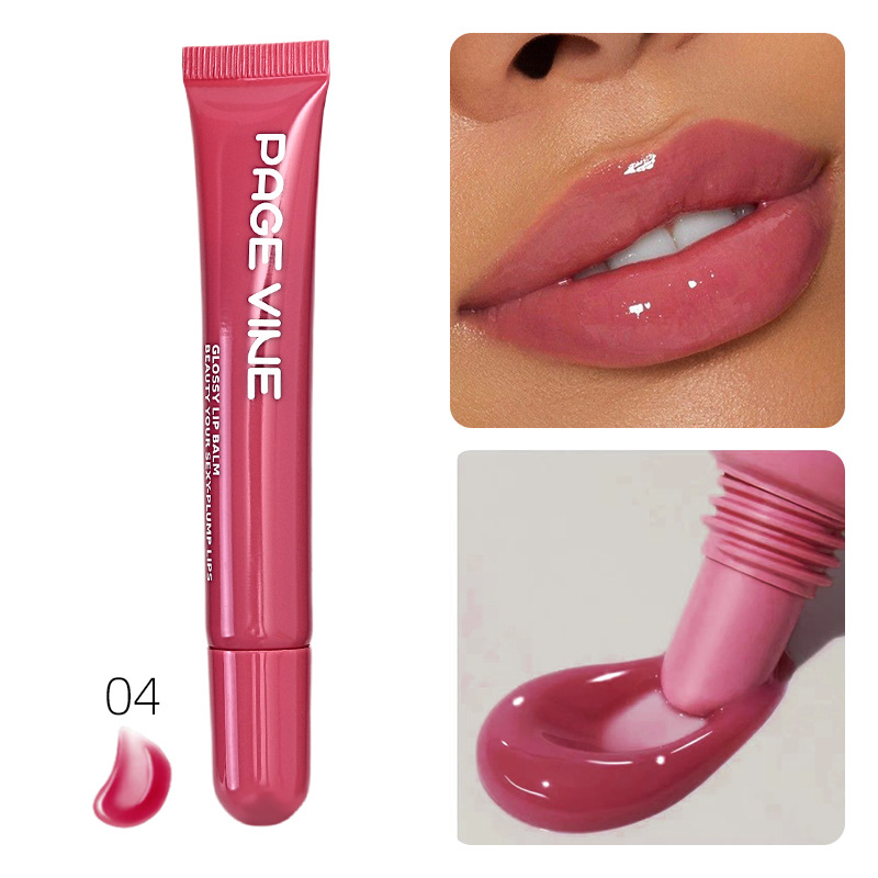 Transfronterizo PAGE VINE caja de teléfono esmalte labial cabeza redonda polipéptido lipstick lubricante líquido hidratante miel labial comercio exterior