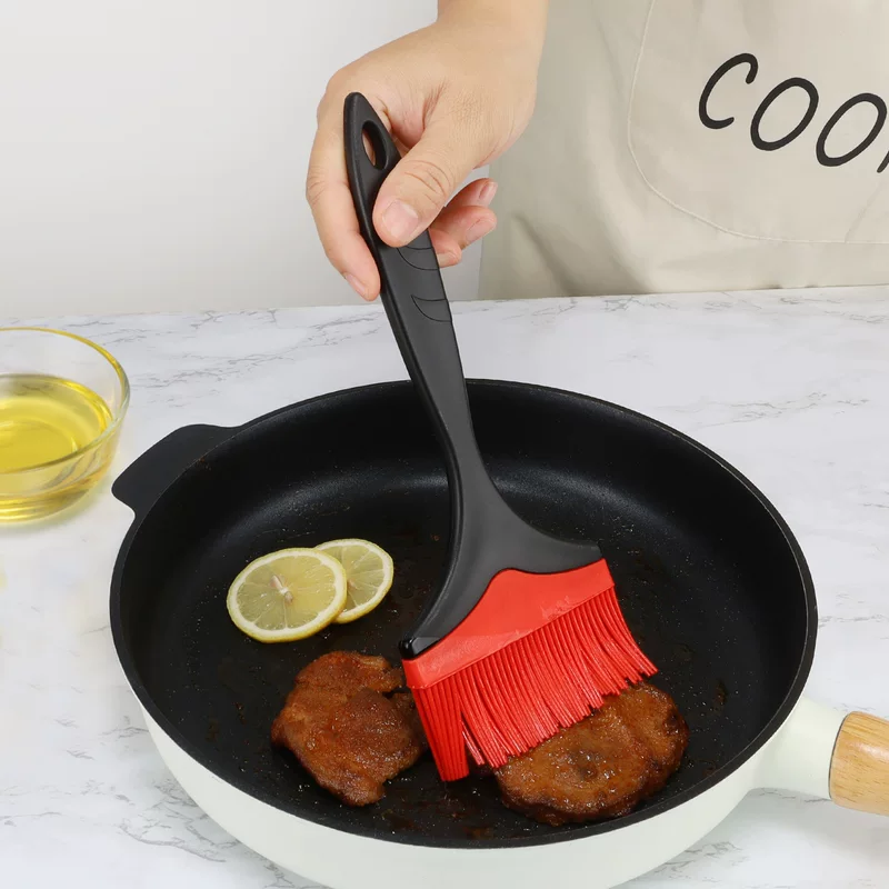 Zibo barbecue silicone barbecue brush wide-mouth oil brush food-grade sauce brush BBQ separated PP handle oil brush