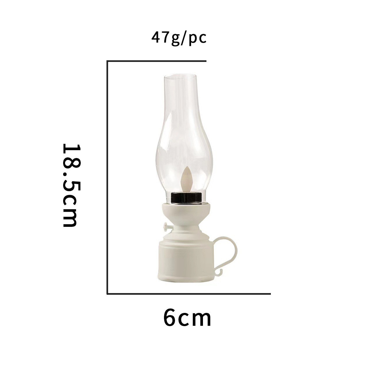 Lámpara de queroseno retro LED lámpara de vela electrónica de simulación de lámpara de aceite nostálgica decoración de la atmósfera de escritorio de decoración de lámpara de noche