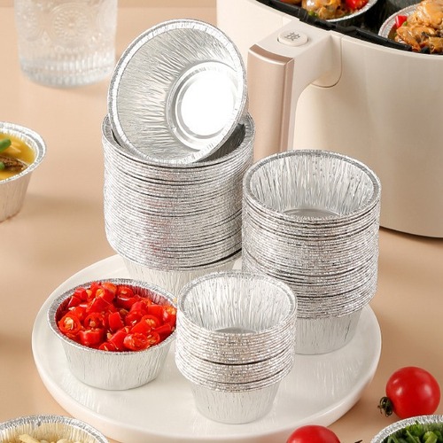 Aluminum foil bowl, aluminum foil cup, air fryer, aluminum foil plate, egg tart pastry, aluminum foil cup holder, oven, disposable household aluminum foil plate