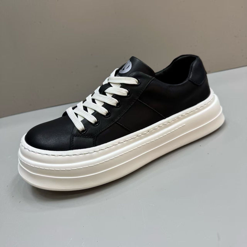 2025 Autumn Designer First Layer Cowhide Versatile Sneakers Catwalk Thick-Soled Work Shoes Air Force One Casual Men