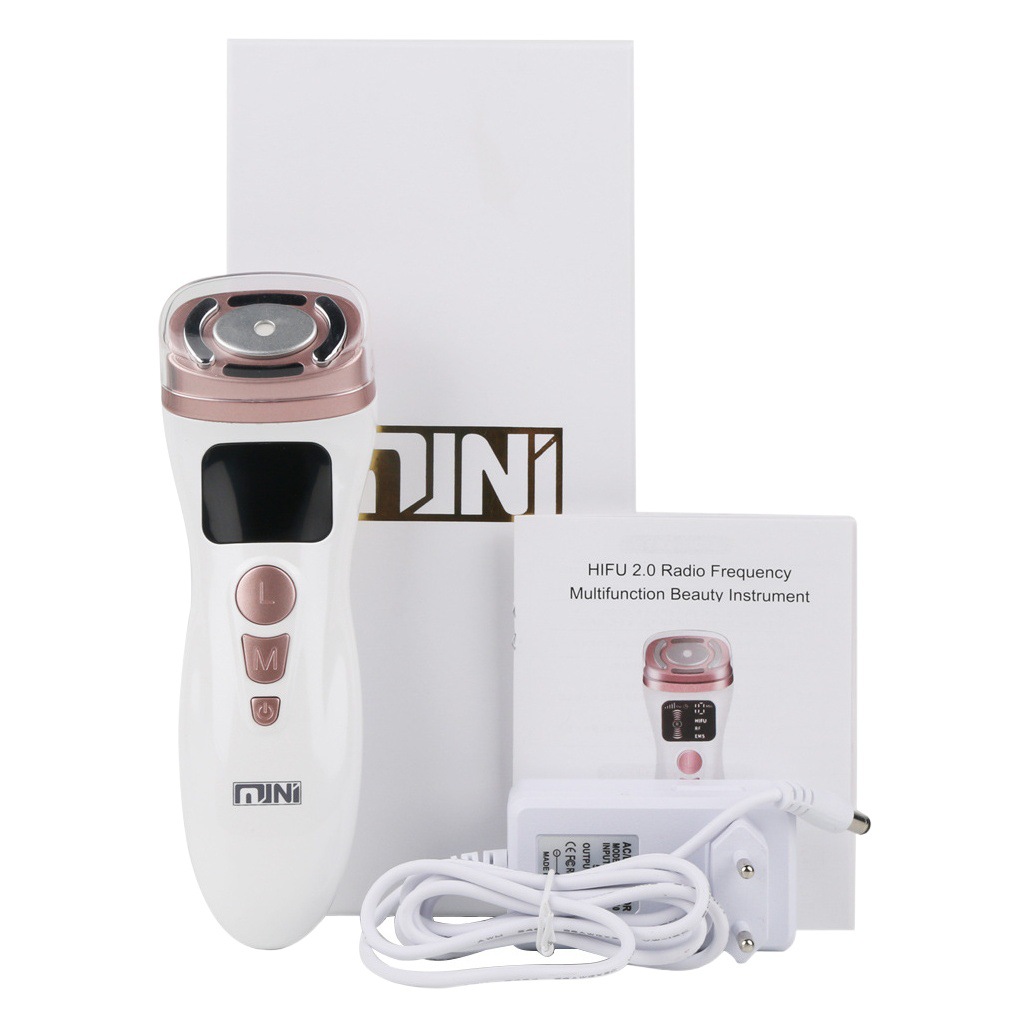 Mini instrumento de tallado de precisión de cuchillo ultrasónico HIFU introducción de calor EMS instrumento de belleza de elevación de pulso microeléctrico