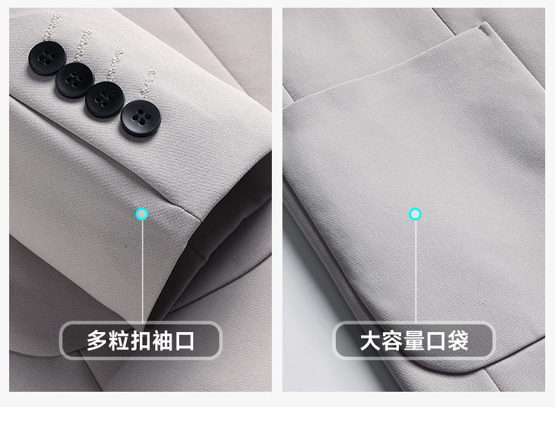 Áo vest nam công sở co giãn không cần ủi dáng ôm, tay dài, mùa xuân thu — Màu đen, Trắng be, Xanh hải quân chi tiết 11
