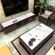 中式古风桌垫防水防烫桌布防滑茶几垫客厅轻奢硅藻泥可擦速干垫子