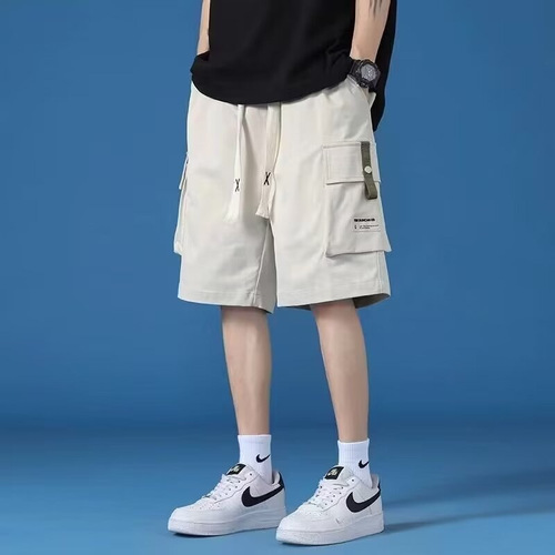 Summer brand American work pants for men, thin ice silk casual straight-leg loose sports five-pocket pants