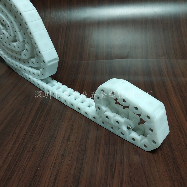 上下料机pom链条，RS40P黑色/白色龙骨链条12.7*20板式传动拖链