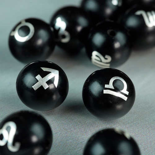 Black Sandalwood Beads Scatter Bracelet Scatter Beads Scatter Batch Matching Beads Purple Sandalwood Inlaid Silver Accessory Star Chain Accessories Wholesale