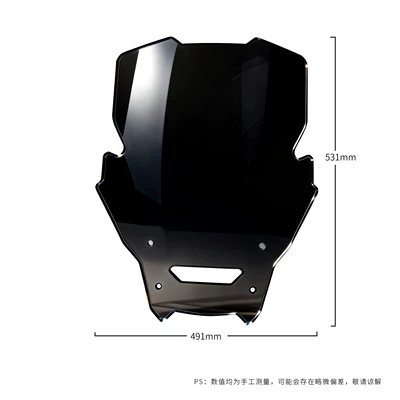 Suitable for Honda Nx400/Nx500 Motorcycle front windshield - blackened-5349cm