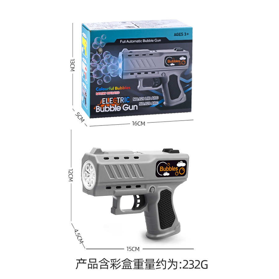 Pistola de Burbujas Eléctrica para Niños Glock de Plástico Automática
