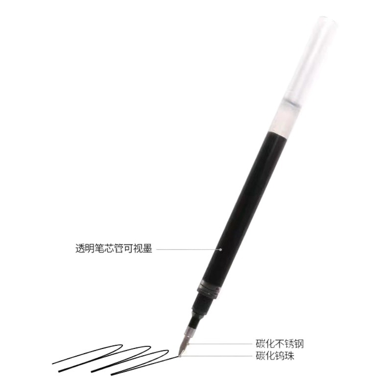 Baoke 0.5/0.7/1.0mm gel pen 1.0 signature pen large capacity thick water pen refill refill gel pen