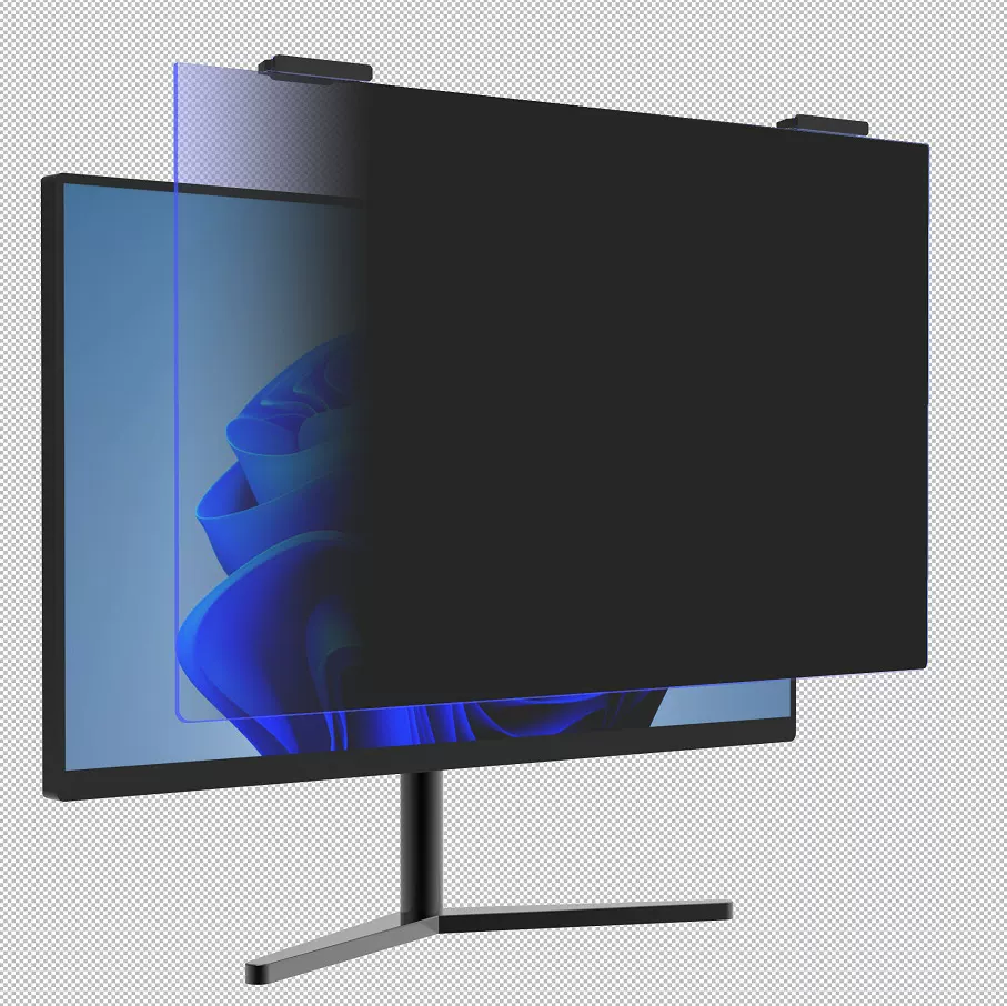 台式电脑卡扣式防窥膜卡扣式抗蓝光亚克力 卡扣防蓝光防窥膜磁吸