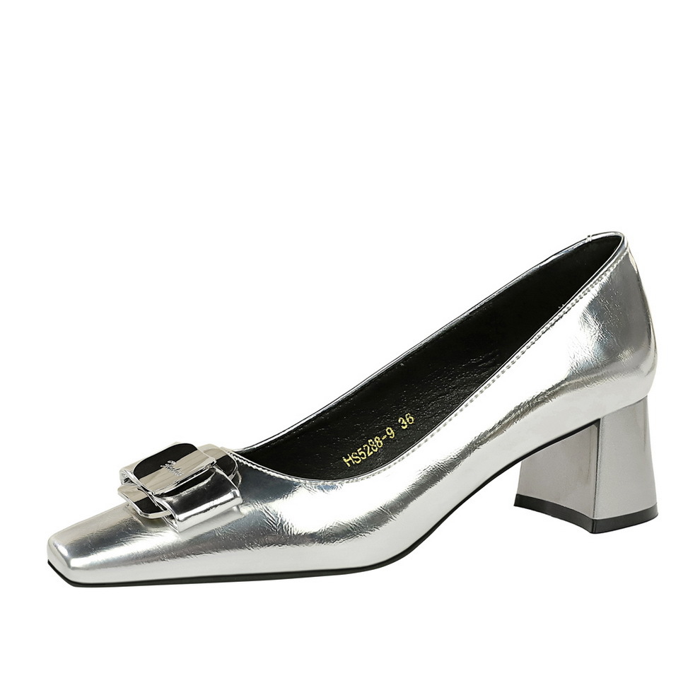 5288-K91 European American Style Professional Versatile OL Commuter Women's Shoes With Chunky Mid-heel, Square Toe,_vogvips.com