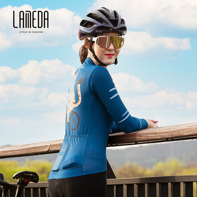 兰帕达新款夏季专业竞技版户外骑行服山地自行车透气快干长袖上衣