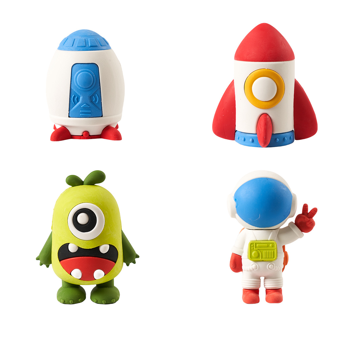 Borrador transfronterizo con forma de dibujos animados, juego de ensamblaje divertido para niños y estudiantes de primaria, borrador de gran tamaño