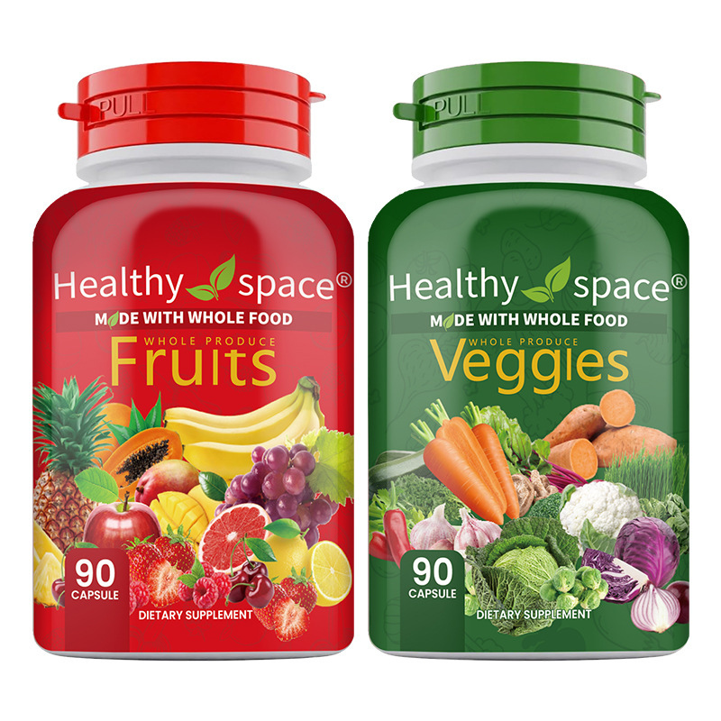跨境蔬菜水果胶囊套装supplements纤维素capsules膳食补充剂现货|undefined