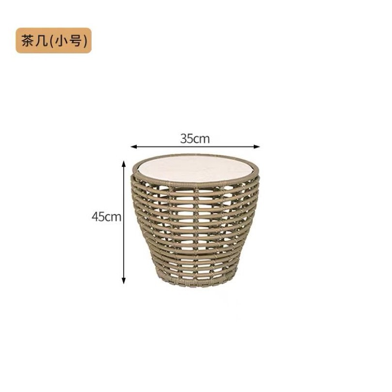 sofá de caña al aire libre patio ocio balcón al aire libre silla de caña protector solar impermeable alojamiento residencial sala de sol combinación