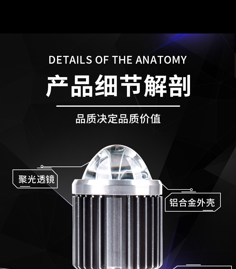 Motorcycle Led Light Electric Car Light Large Bulb Led Double Claw Light Super Bright 100W Watt Strong Light Far and Near Universal 12V