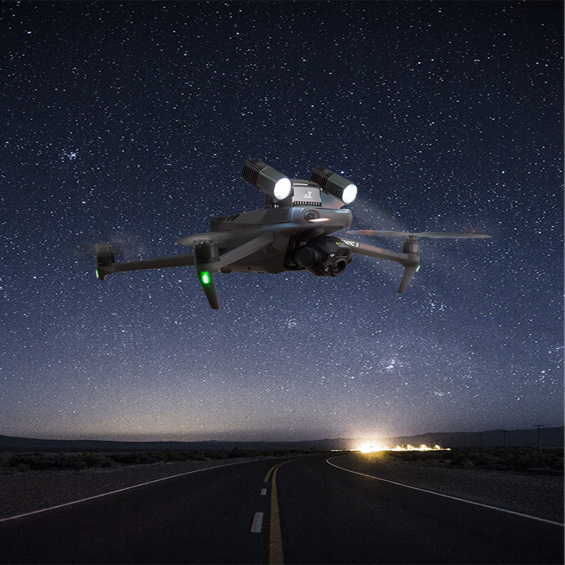 JZ适用于DJI大疆御3T行业版/御3E无人机挂载探照灯彩色爆闪灯灯光