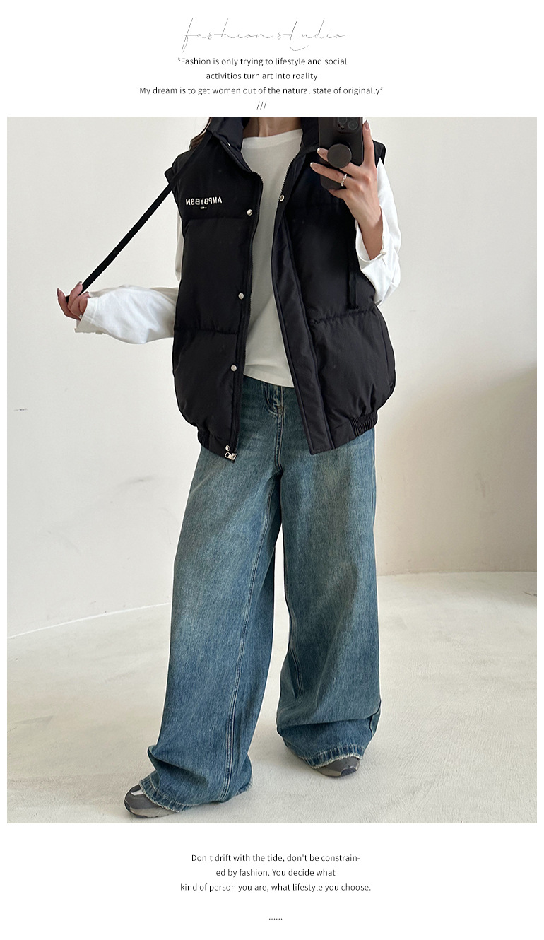 Abnehmbare Ärmel, Männer und Frauen, dickes Winterdesign, Unterhemdweste, für lässige Paare, Daunenjacke aus Baumwolle_voghion.com