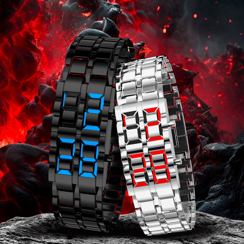New Niche Cool Led Electronic Watch Volcano Lava Men's Watch Student Couple Fashion Trendy Watch New Niche Cool Led Electronic Watch Volcano Lava Men's Watch Student Couple Fashion Trendy Watch