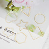Simple copper pentagram love flower round triangular hexagonal earrings accessories hair accessories accessories
