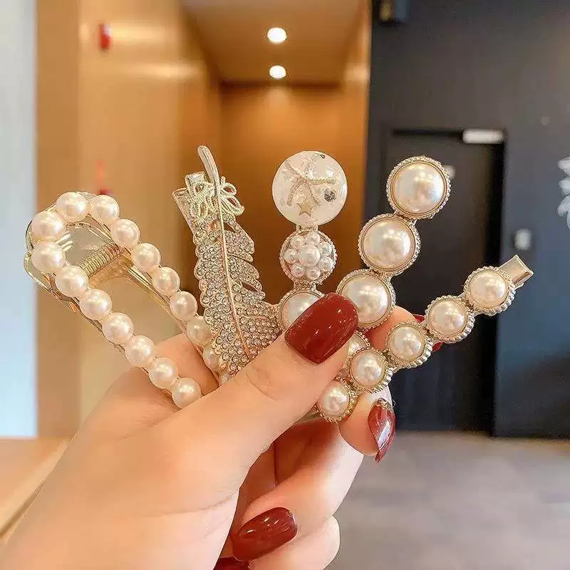Ретро заколка для волос, модные челки из жемчуга, стиль Chanel, высокое качество, корейский стиль