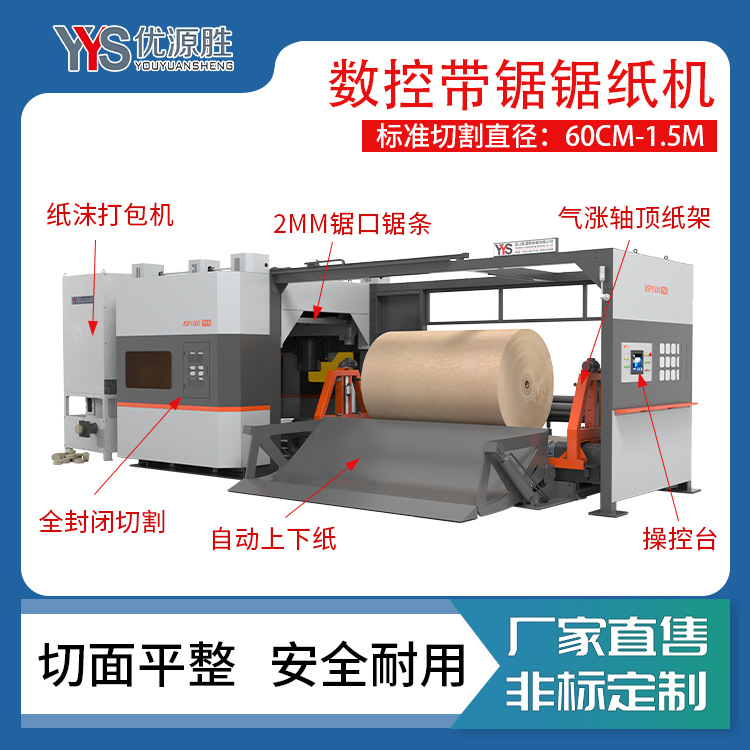 全自动带锯切纸机自动上下无需抱车自带记忆功能切白纸不碳化糊面