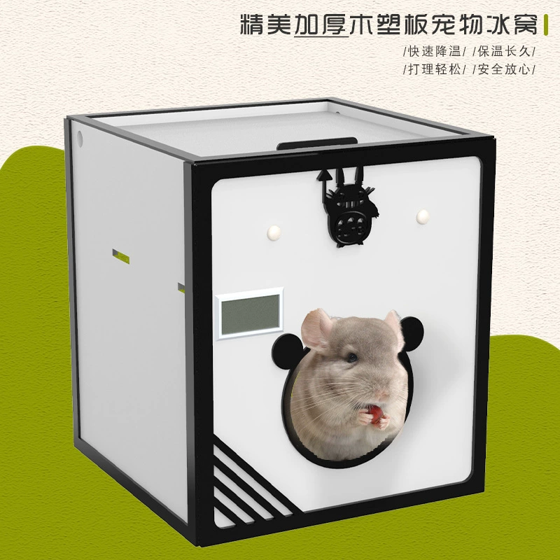 Тоторо Ледяное гнездо Кабинет Клетка Летний охлаждающий ледяной домик Ледяное гнездо для домашних животных Тоторо Летнее укрытие Дом Пейзажные принадлежности