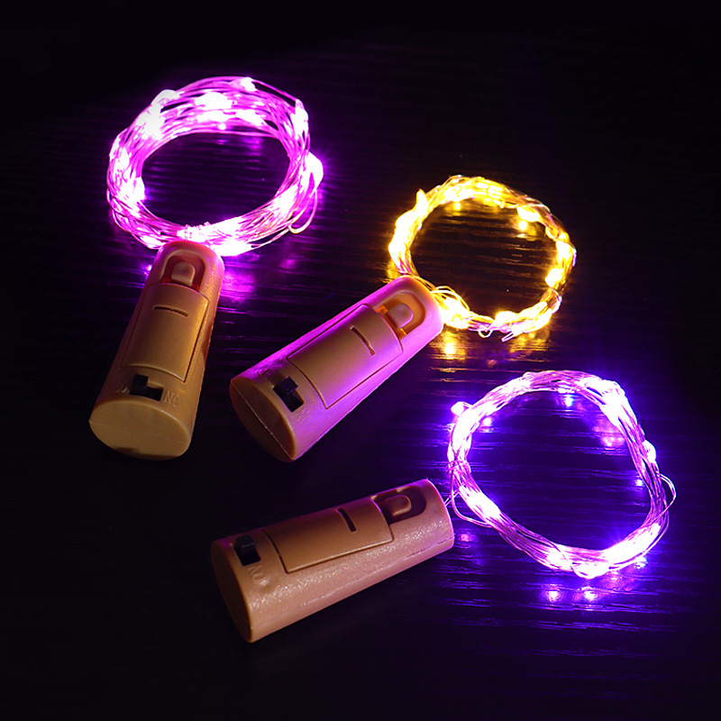Fresh flower light string, colorful light string, cake, button battery, copper wire string light, bottle cap, flasher light decoration, wine bottle cap light