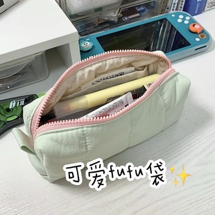 Japanese Simple Milk fufu Pencil Bag Ins High Color Value Student Girl's Large Capacity Stationery Internet Celebrity Explosions TYmy