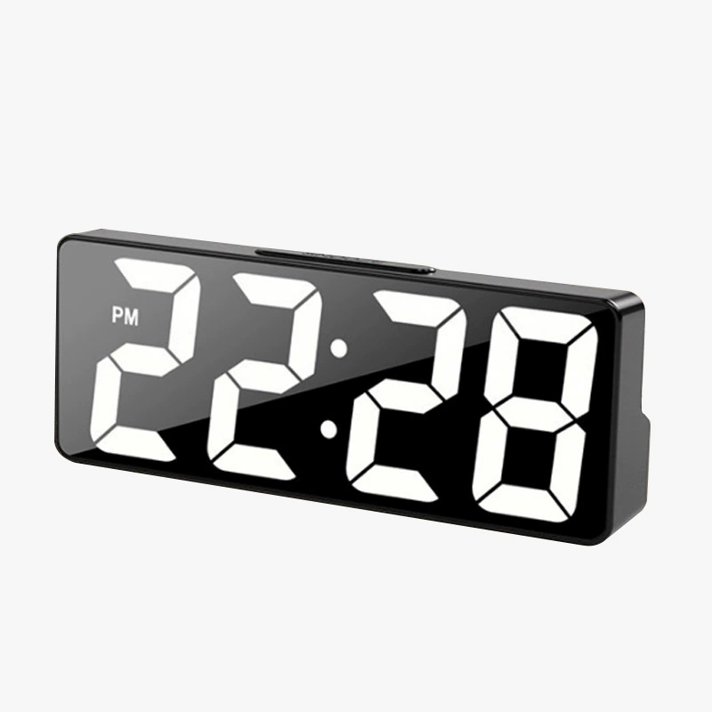 Desktop LED Clock, Multifunctional Electronic Alarm Clock, Large Screen, Plug-in & Battery Dual-Use