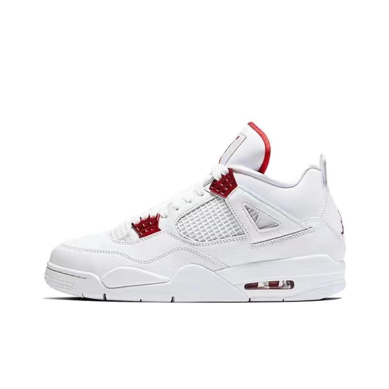 純正オリジナル AJ4 バスケットボールシューズ 電動スポーツシューズ ホワイトセメント ミッドナイトオーリー 男女カップル スポーツトレンド|undefined