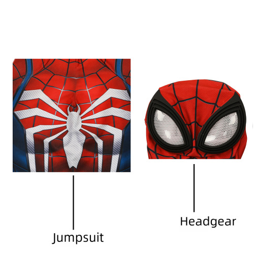 Spider-Man PS52 Peter Parker Suit Cosplay Costume for Men - Direct Factory Source