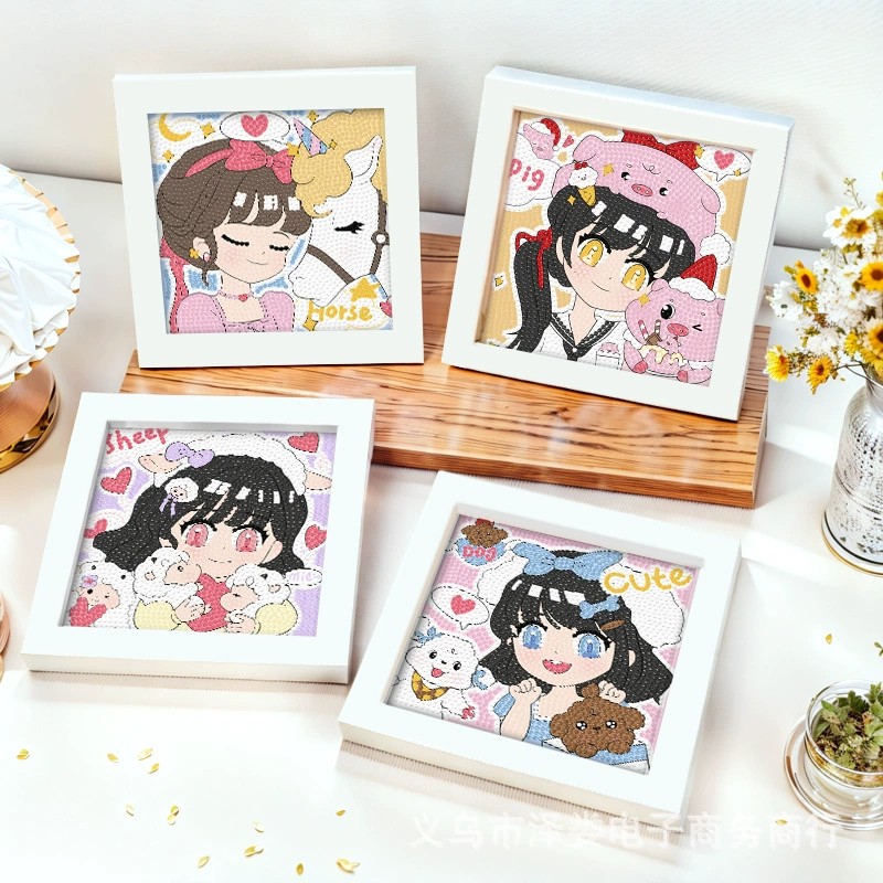 Набор для алмазной вышивки (Sanrio) Пикачу в раме, 17×17 см, комплект для полного стежка DIY
