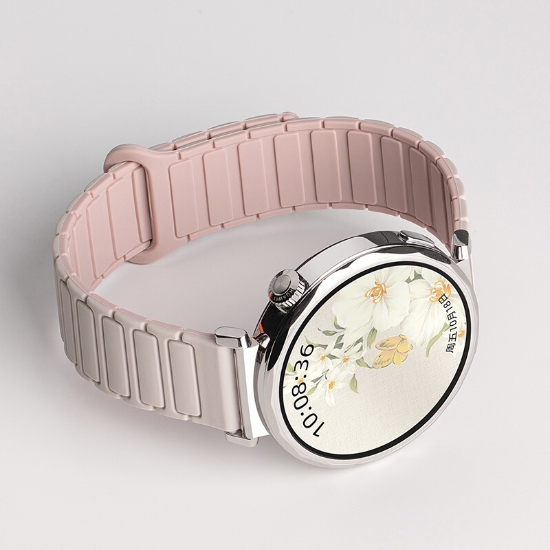 Suitable for Huawei Gt5/4Pro Silicone Magnetic Watch Strap New Watch5 Body Huawei Gt3 2 Watch 46mm