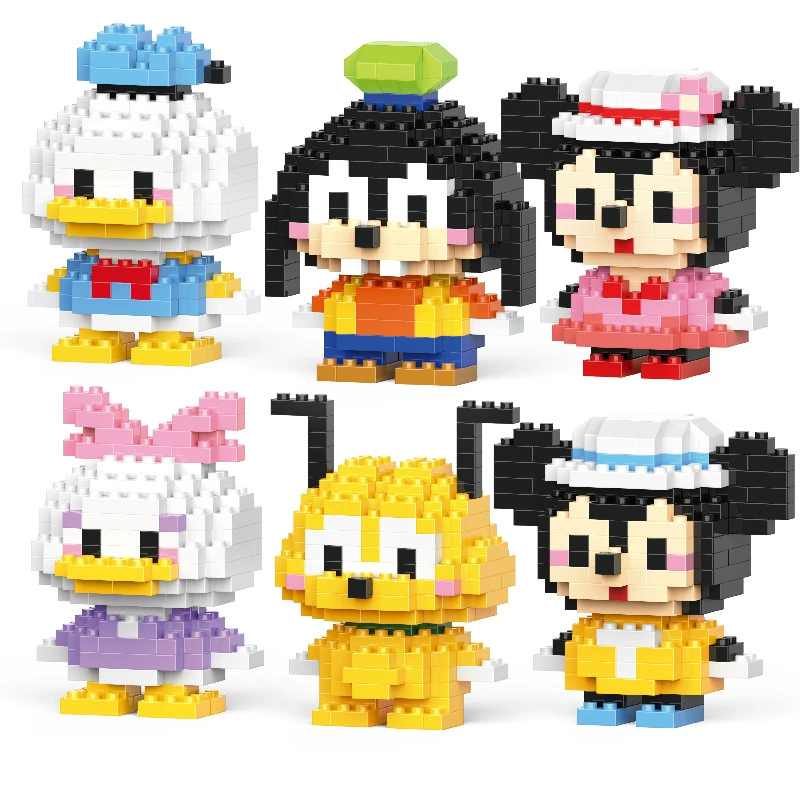 Micro Block Cartoon Figure Set, Micro-Scale Doll (Assorted Random Boxes), Colorful Gift Box
