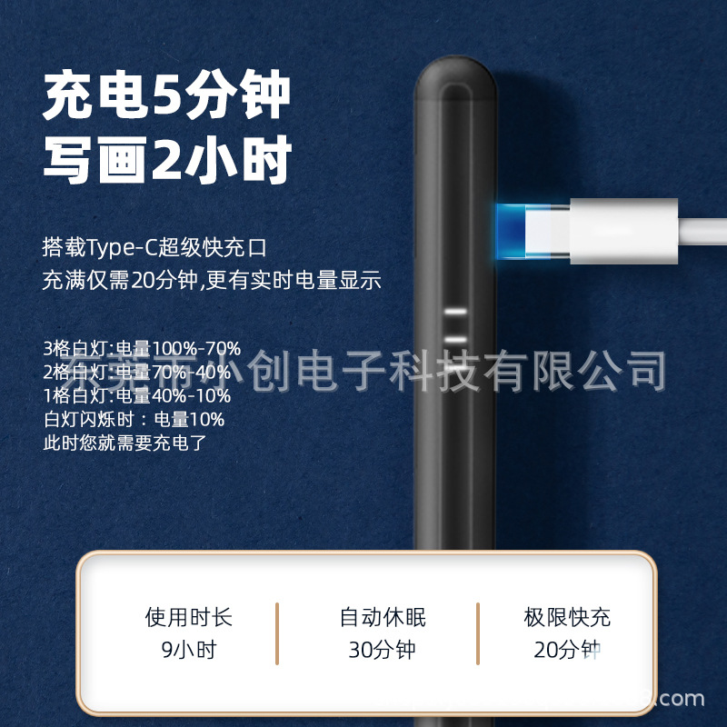 小创电容笔适用apple苹果pencil压感防误触pro二代平板手写触控笔