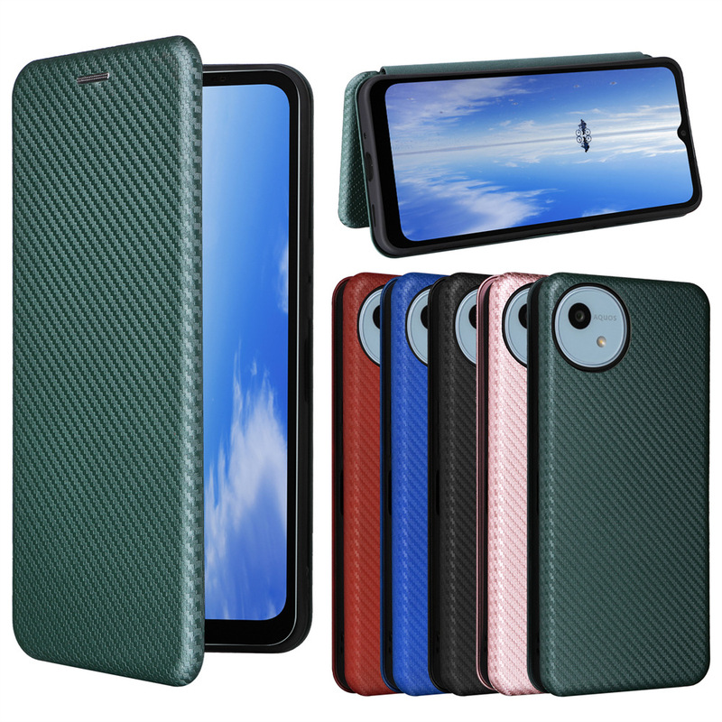 For Sharp Wish4/SH-52E Carbon Fiber Mobile Phone Flip Protective Leather Case European and American Neutral Foreign Trade Wallet Case For Sharp Wish4/SH-52E Carbon Fiber Mobile Phone Flip Protective Leather Case European and American Neutral Foreign Trade Wallet Case