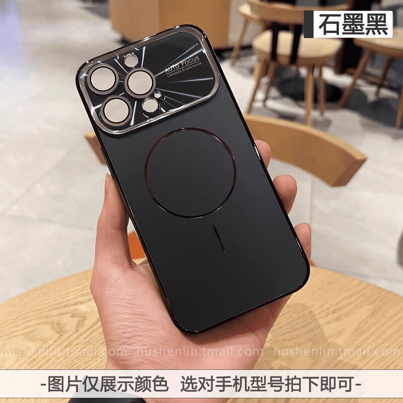 适用iPhone17手机壳镭射镜头大视窗细圈磁吸苹果16原机色磨砂硬套|undefined
