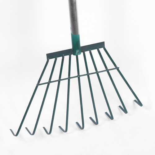 Iron Rod Nine-Tooth Cultivator Hoe, Agricultural Grain Cultivator, Sanitation and Garden Waste Leaf Rake
