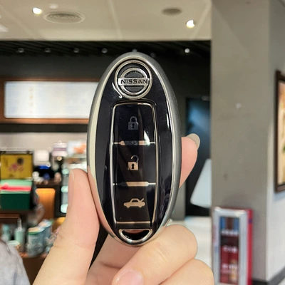 Set Qijun Teana Qashqai Tiida | Car key bag - nissan-a-3-button-trunk-silver-black-single-shell