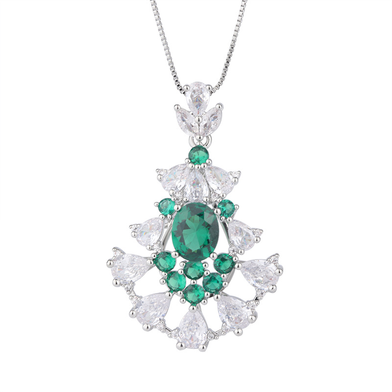 Zhuang Sheng joyería estilo coreano elegante de las mujeres europeas y americanas pendientes colgante con incrustaciones simulación color tesoro traje creativo 8*10 6*8