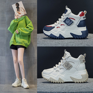 799 Height Increasing Daddy Shoes for Women 2025 Spring and Summer New Versatile Korean Style Thick-Soled Dad Shoes Student Casual Shoes for Women