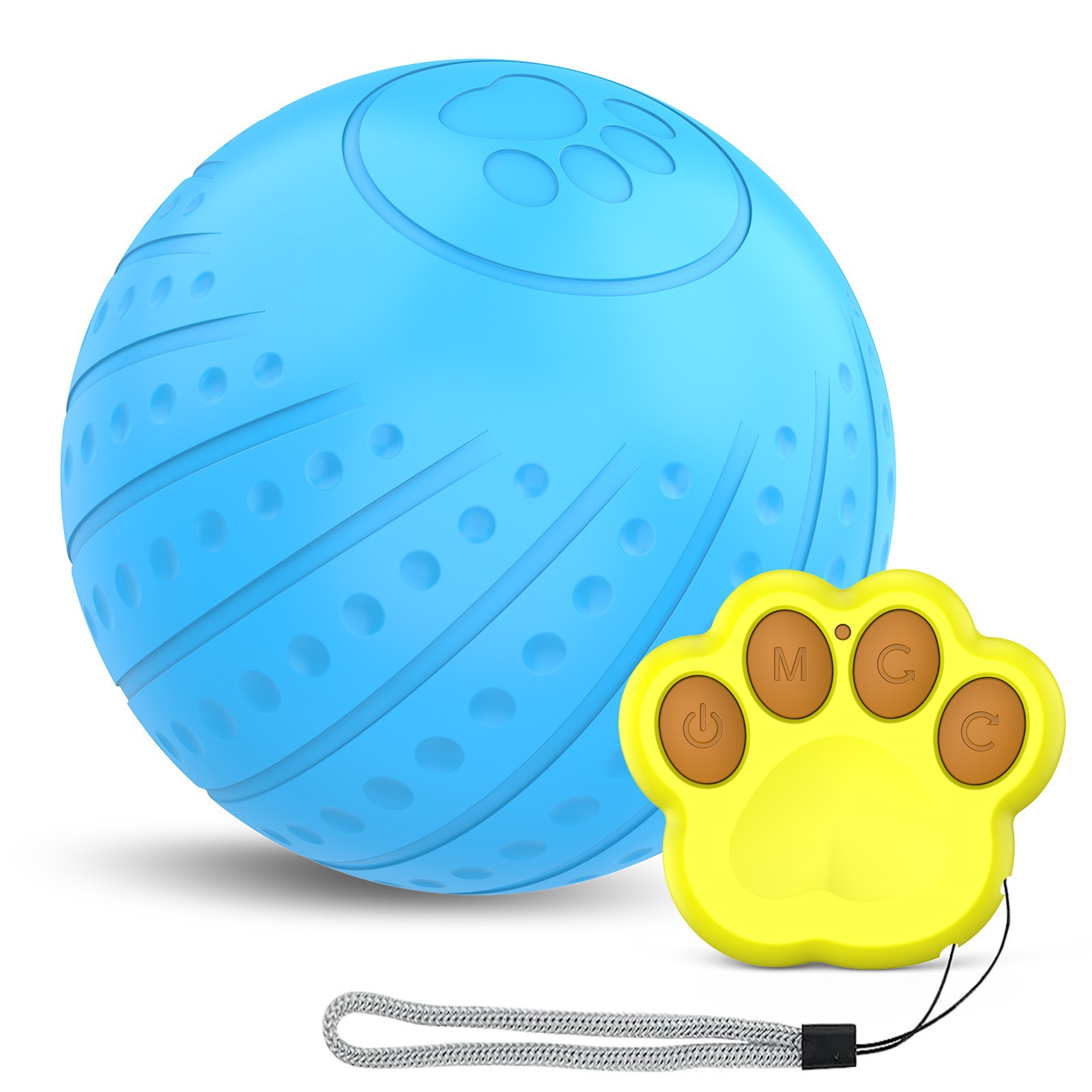 Juguete eléctrico para gatos: juguete interactivo con bola rodante inteligente para gatos y perros - Bola rebotadora luminosa